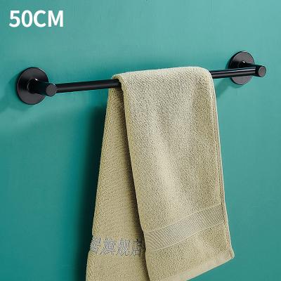 China Matte Black Space Bathroom Traditional Aluminum Shower Door Washcloth Wall Mount Single Towel Rack, Double Towel Rod for sale