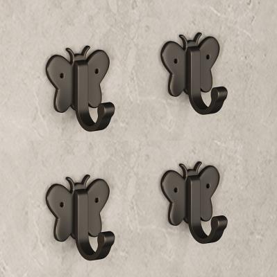 China Minimalist 4pcs Pack Fashion Design Towel/Self Adhesive Wall Hooks Robe Hook For Kitchen Bathroom for sale