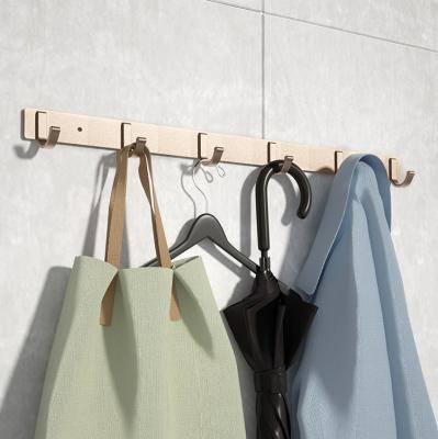 China Wall Mount Minimalist Space Hooks Metal Household Robe Aluminum Robe Hook For Bathroom Kitchen And Living Room for sale