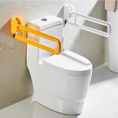 China Modern plastic corrugated washroom bend grab bar for handicap, toilet grab rail, elderly toilet safety grab bar for bathroom for sale