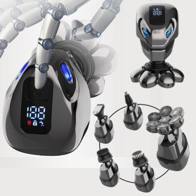 China 2021 IPX7 Hot Waterproof Men Multi-blade Bald Head Grooming Kit Multifunctional Set Electric Shaver 7 Head for sale