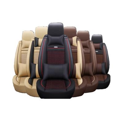 China Luxury Multifunctional QCI149 Ice Shredded Whole Car Leather Cushion Breathable Car Seat Cover Set for sale