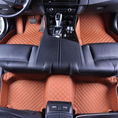 China Luxury Custom Embroidered Type QCI157 3D Type Car Floor Mat /leather Anti Slip Car Floor Mats Set for sale