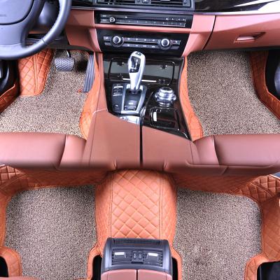 China QCI159 Luxury Universal Car Floor Mat Two Layer Car Pad Customized 3D Waterproof Auto Mats Set for sale