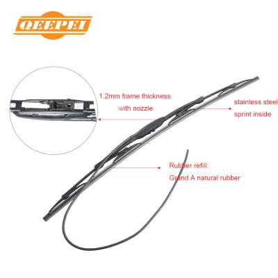 China High Quality Magic Windshield Metal Frame Wiper Blade With Spray Nozzle Wiper for sale