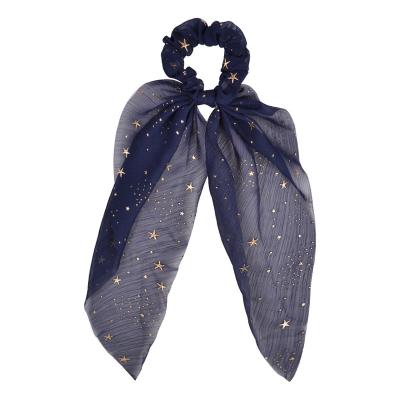 China Hot Selling White Tulle Hair Accessories Bulk Hair Decoration Scrunchies Hair Accessories Girls Cartoon Glitter Hair Silk Accessories for sale