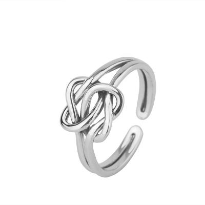 China Newest Fashion Trendy Minimalist Women's Adjustable Rings 925 Sterling Silver Antique Ring Jewelry for sale