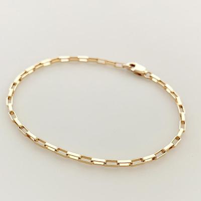 China TRENDY New Arrival 14K Gold Filled Thin Link Chain Women Bracelet for sale