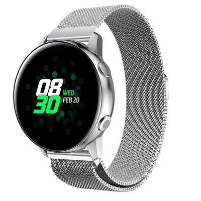 China Pouplar Luxury Stainless Steel Milanese Watch Band For Samsung Galaxy Watch Active for sale