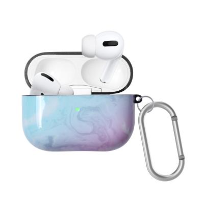 China Fashionable custom color IMD TPU gradient printed marble carrying case for airpods pro case cover for sale