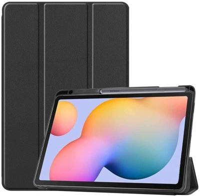 China Shockproof Support Tablet Case For Samsung Galaxy Tab S6 Lite Folding Smart Cover Leather Case For S6 Lite Tab for sale