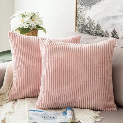 China Soft Anti-static Corduroy Tile Decorative Square Cushion Covers Pillow Case Home Decor For Sofa Couch Bed Chair for sale