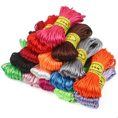 China Sustainable No.6 Korean silk thread 20meters DIY Chinese knot Bracelet Woven line materials 2.0mm nylon thread for shoe making for sale