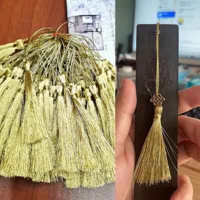 China Cellphone 13CM Gold Silver Key Tassel Fringe Silk Thread Pendant Tassels Decorative For Jewelry DIY card Curtains Clothes Wedding for sale