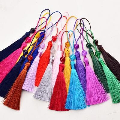 China Cellphone 7CM Jade Bead Mini Tassels Handmade Soft Small Craft Tassels for Jewelry Making DIY Projects Bookmarks Pendant Jewelry for sale