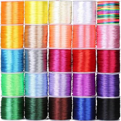 China Waterproof 2.5mm Chinese Knotting Cord Nylon Cord Satin String For Braided Bracelet Pendant Necklace Keychains Lanyards Drawstring Bag for sale