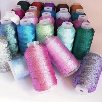 China Low Shrinkage Wholesale 3 6 9 12 Strands Shiny Effect DIY Crafts Bracelet String Stitch Tatting Yarn Handmade Metallic Weaving Thread for sale