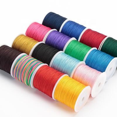 China Waterproof 1mm 1.5mm Nylon Cord Rope Chinese Knot Macrame Cord Rope For Jewelry Making DIY Shamballa Bracelet Jewelry Accessories for sale