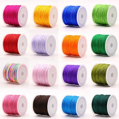 China Low Shrinkage 100m/Roll 0.8mm 65 Colors Nylon Thread Cord String for DIY Making Bracelet Necklace Handmade Craft Accessories for sale