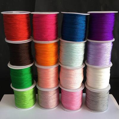 China Low Shrinkage 100M Nylon Cord 0.8mm 1mm Chinese Knotting Macrame Cord Beading Thread String DIY Braided Bracelet Jewelry Making for sale