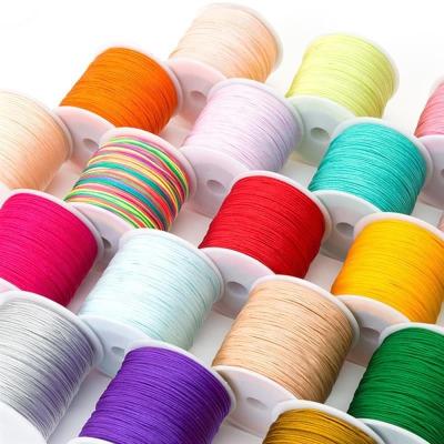 China Low Shrinkage 100M/roll 0.8mm Nylon Thread Cord Chinese Knot Cord Bracelet Braided String For DIY Tassels Beading String Jewelry Making for sale