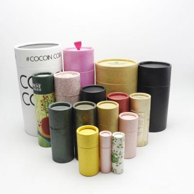 China Eco Friendly Recyclable In Stock Luxury Biodegradable Candle Wrapping Paper Tube Packaging For Lip Balm PT-A888 for sale