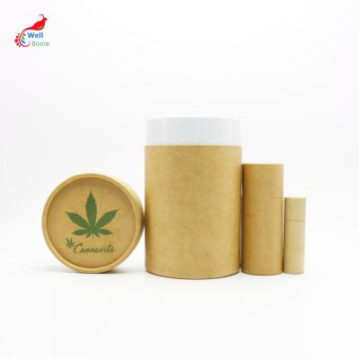 China Recyclable Eco Friendly Kraft Paper Tube Packaging PT-18A Cosmetic for sale