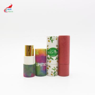 China Recycled Materials Paper Tube Custom Boost Packaging Lipbalm PT-29A for sale