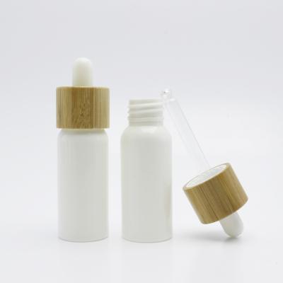 China 100% packaging 30ml biodegradable PLA material plastic bottle bamboo pla dropper for essentiol oil PLA-133AN for sale