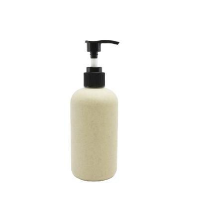 China 100% Biodegradable Material Shampoo Empty Cosmetic Pump Packaging 250ml 500ml Wheat Straw Biodegradable Plastic Bottle PLA-AN2 for sale