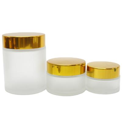 China 5ml 10ml 15ml 20ml 30ml 50ml 100ml Cosmetic Custom Frosted Glass Jar for Cream GJ-AN8 for sale