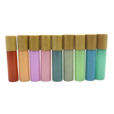 China Eco - Friendly Envases Roll On Bottle 10ml With Bamboo Lid For Perfume Packaging RL-CC49 for sale