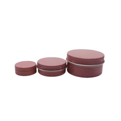 China Aluminum Cream Jar AJ-CC40 Biodegradable/Eco-friendly Luxury Colored Aluminum Screw Cap Canister for sale