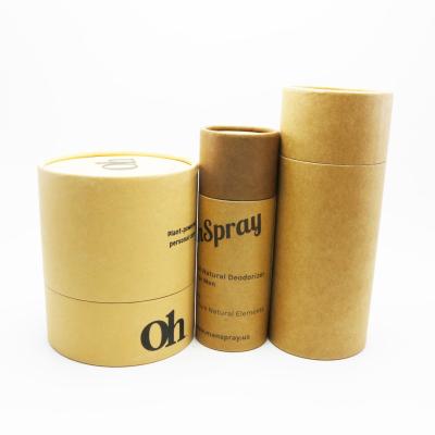 China Large Biodegradable Cardboard Kraft Paper Color Tea Paper Wooden Tube Packaging PT-10S for sale