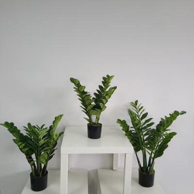 China Eco-friendly Nordic modern simple INS bonsai simulation silver leaf indoor ornaments small potted plants for sale