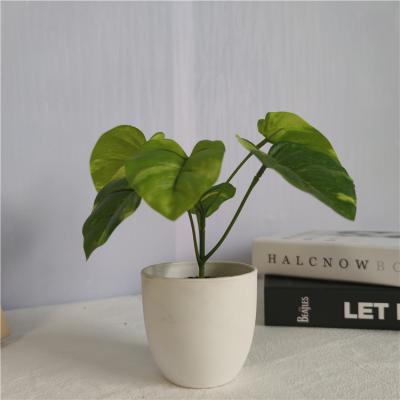 China Modern Simple Simulation Eco-friendly Mini Small Potted Artificial Plants Green Bonsai Plants Indoor for sale