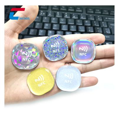 China Waterproof / Chuangxinjia Rfid Ntag215 /Ntag213 Media Share Nfc Tag Waterproof Epoxy Social Sticker for sale