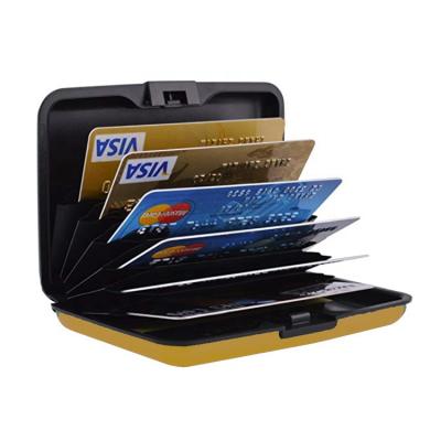 China Mini Portable Aluminum RFID Wallet Credit Cards Holder Metal ID Case For Women Men for sale