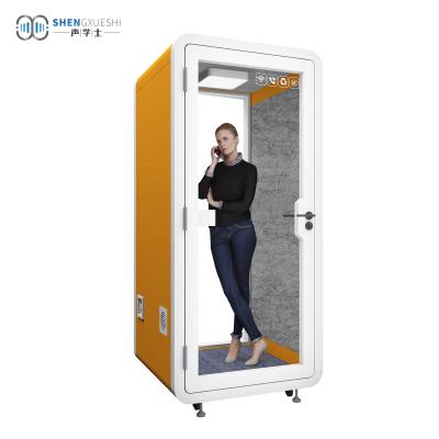 China Desk Adjustable Detachable Pod (Height) Soundproof Phone Booth For Office for sale