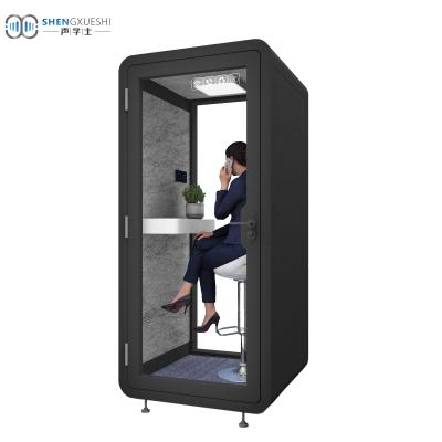 China Modern Wholesale High Quality Soundproof Simultaneous Interpreter Booth Sound Proof Desktop Single Pod for sale