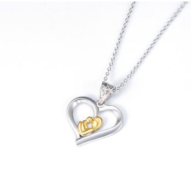 China New Design FASHIONABLE Amazon Heart Pendant 925 Sterling Silver Jewelry Necklace For Mother's Day Gift for sale