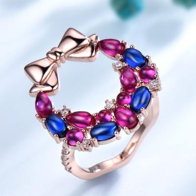 China FASHIONABLE Gold Plated 952 Sterling Silver Women Jewelry Nano Rings Cubic Zircon Jewelry Ring Women Jewelry for sale