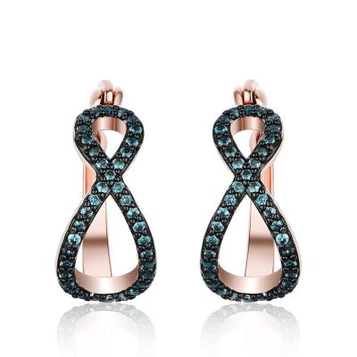 China Fashion Amazon TRENDY Customized Shiny Earrings Rose Gold Plated Women Girls Jewelry Earrings for sale