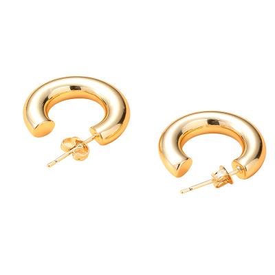 China China Factory TRENDY 18k Gold Plated Hoop Earrings Fashion New Arrival Women Stud Earrings for sale