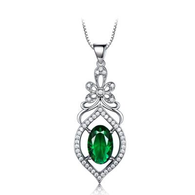 China Trendy Fashion Sapphire Emerald Necklace Display Stainless Steel Luxury Nano Necklace for sale