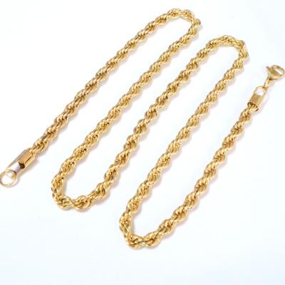 China TRENDY Customized 18K Gold Plated Simple Stainless Steel Chain Necklace Hip Hop Jewelry Necklace for sale