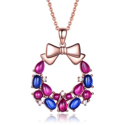 China Custom New Fashion TRENDY Crystal Created Nano Ruby Pendant Charm Large Gemstone Pendants for sale