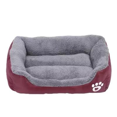 China Promotional Foldable Luxury Fasion Homes OEM Pet Available Rectangle Sleeping Soft And Warm Pad Dog Bed for sale