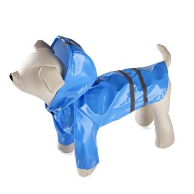 China 2021 New Products Viable Waterproof Reflective Candy Color Hooded Raincoat For Dog Pet Raincoat for sale