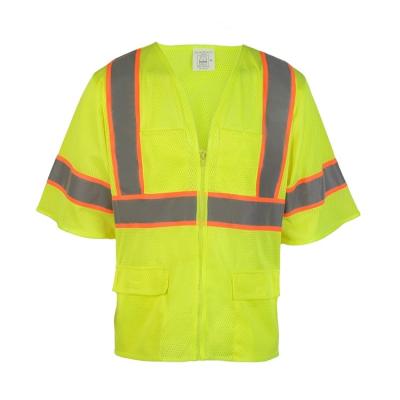 China Wholesale High Visibility Reflective 2 Class Safety Logo Printing Reflective T Shirts for sale